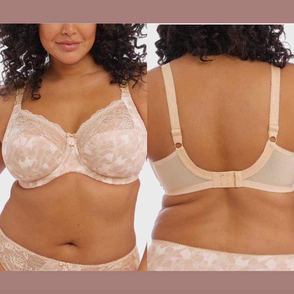 NWT $69‎ Elomi [ 32L ] Morgan Full Figure Underwire Bra in Toasted Almond #6269